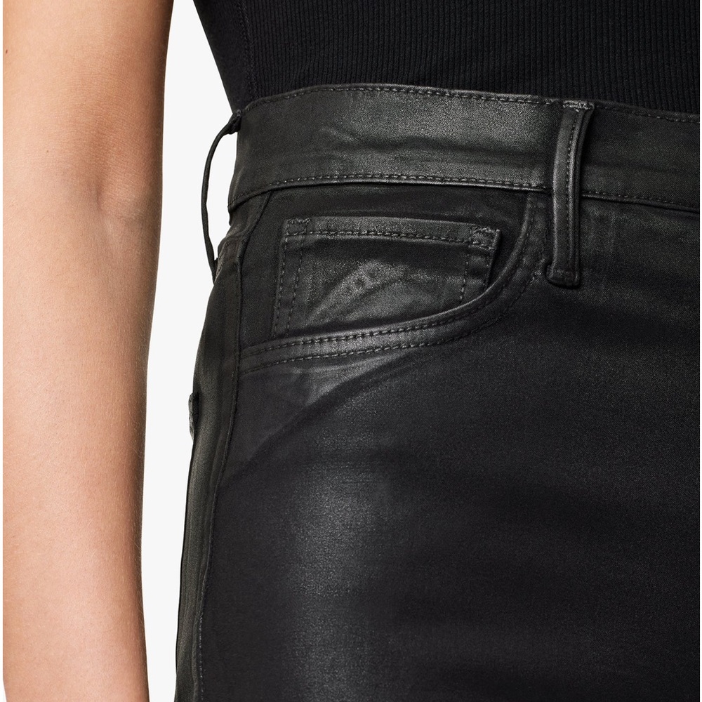 Joes THE MIA HIGH RISE WIDE LEG // COATED // BLACK - Picture 4 of 6